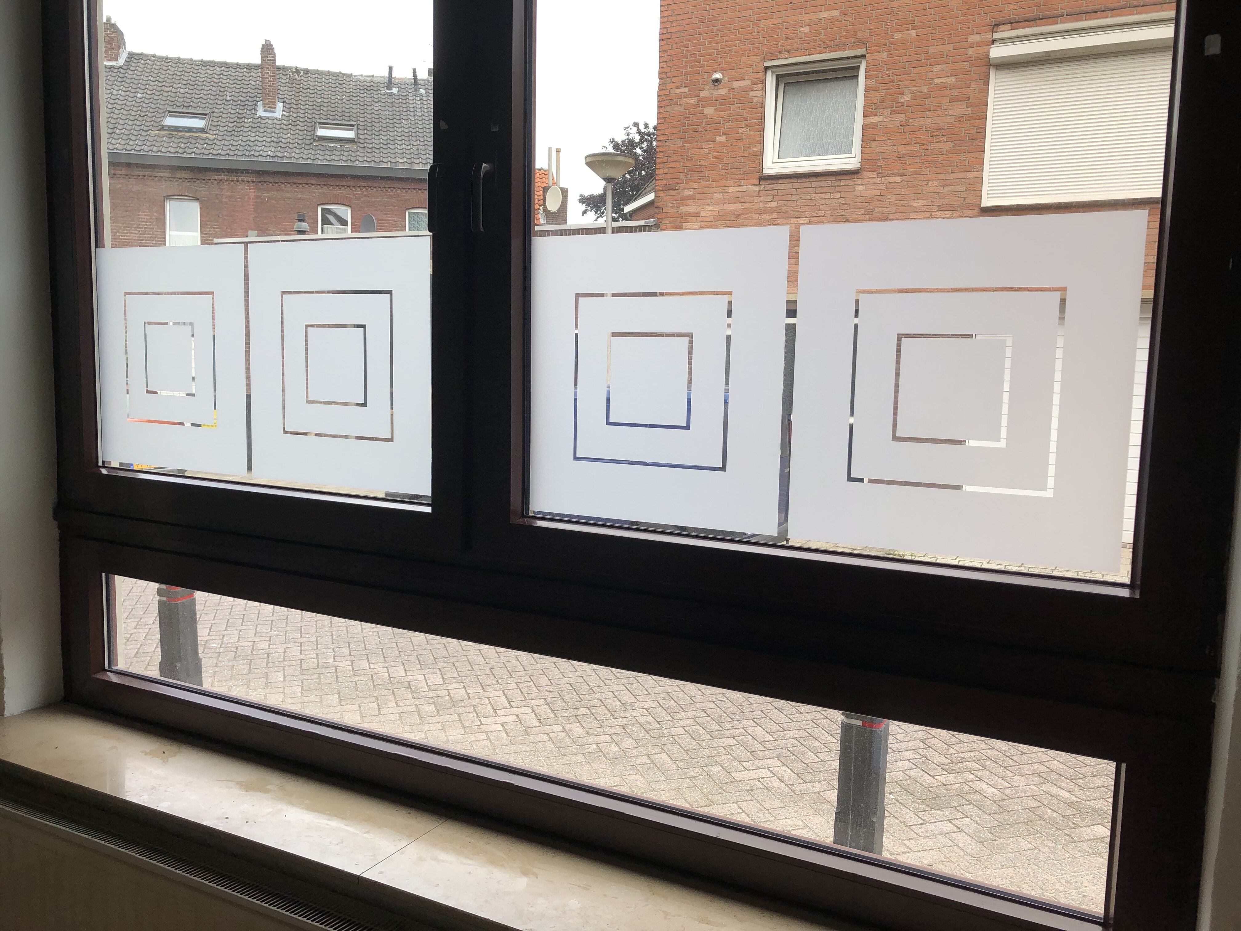 privacy raamfolies particulier met zandstraal effect in brunssum parkstad heerlen en maastricht