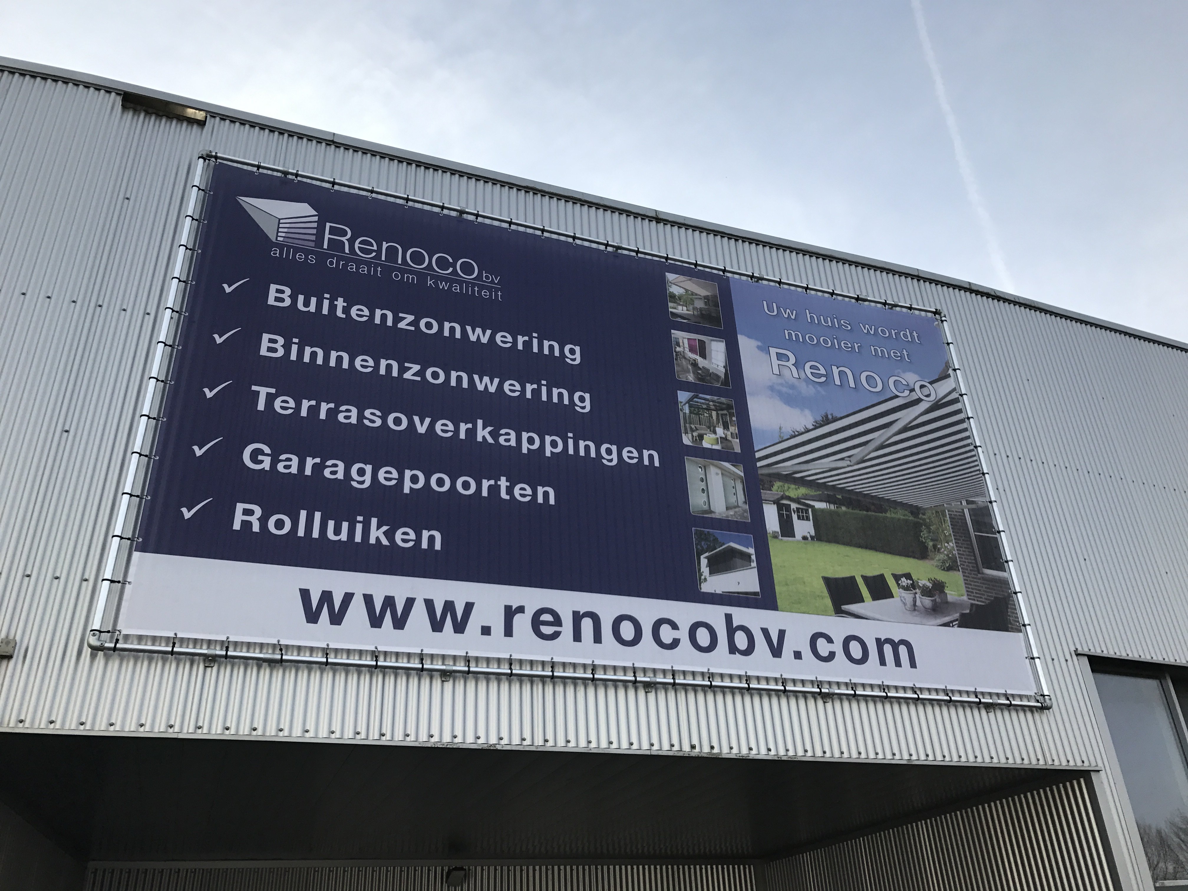 Gevelreclame spandoek belettering Geleen Sittard Roermond Parkstad Maastricht