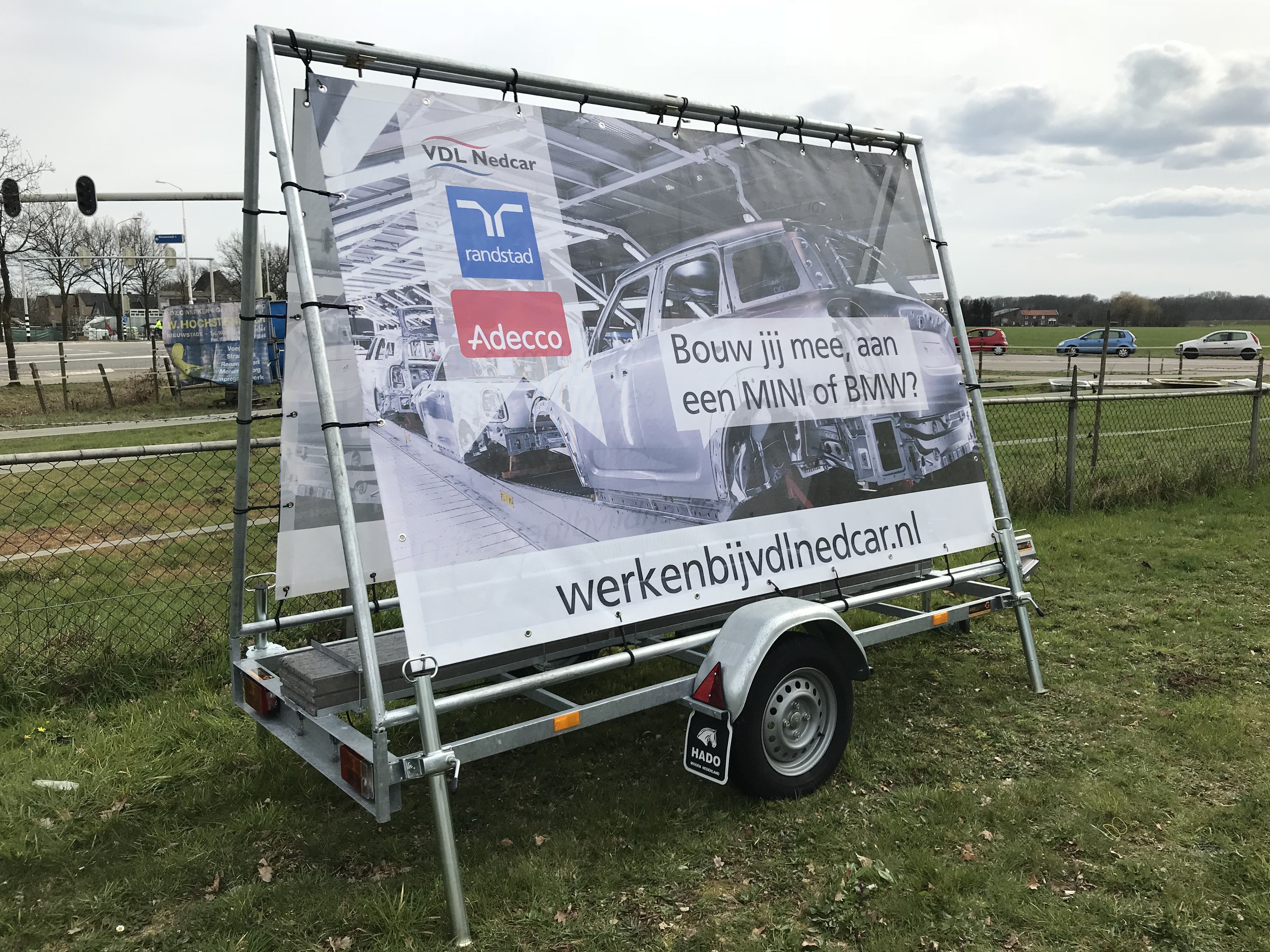 Reclame aanhangwagens kopen of huren voor evenementen in Limburg Heerlen Maastricht Parkstad
